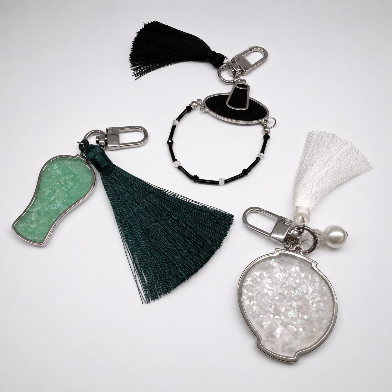 Mother-of-pearl keyring 3 types