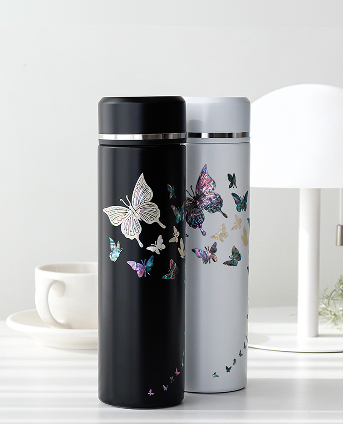 Butterfly mother-of-pearl tumbler
