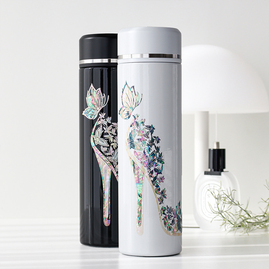 Butterfly shoe mother-of-pearl tumbler